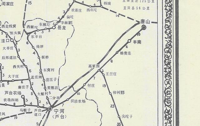 1984年《天津市长途汽车公司班车路线示意图》有趣的老地图